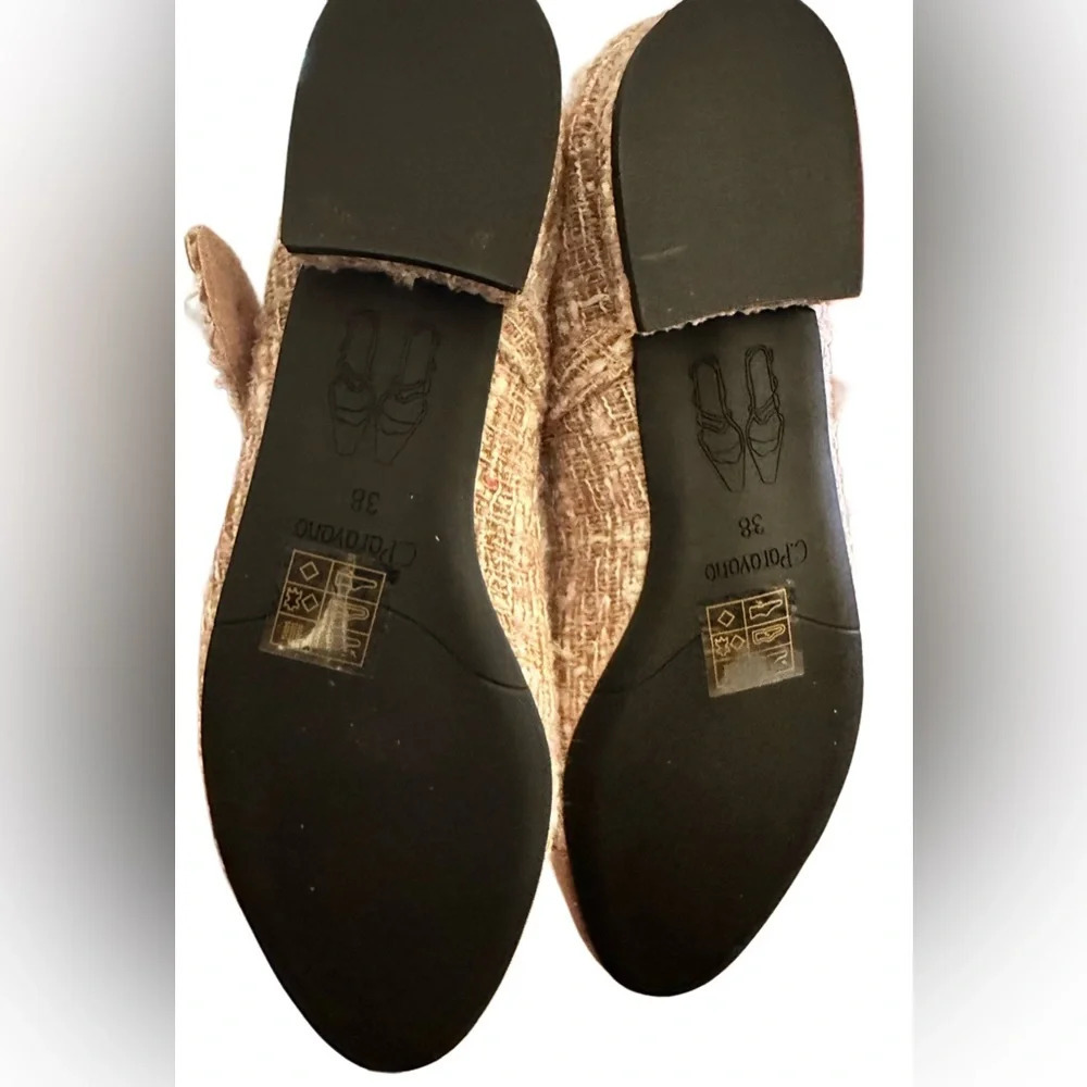 New C.Paravano Women's Flats Shoes Round Toe Ballet Flats with Strap - Picture 4 of 6